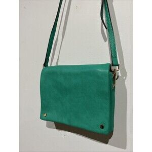Street Level Bright Green Crossbody Purse Clutch Removaable Strap Pockets